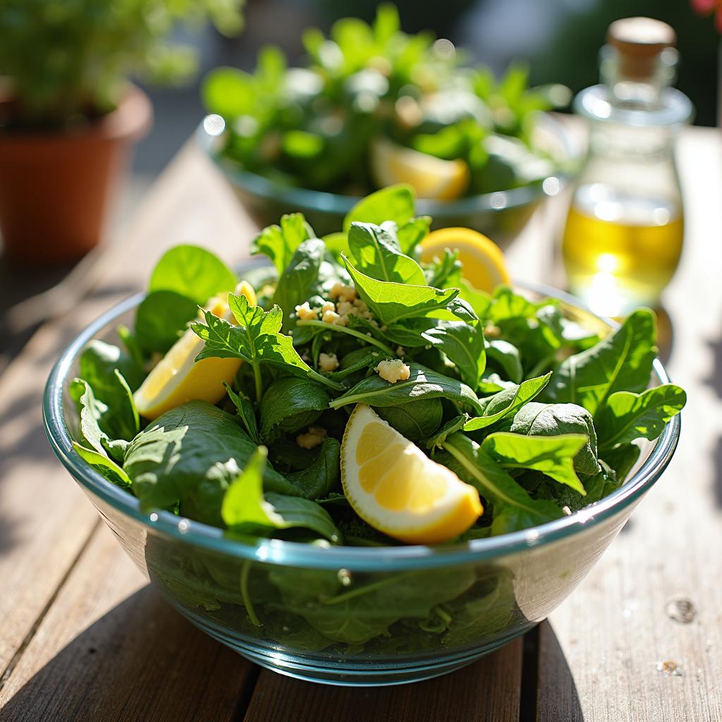 10 Schnelle Beilagen zum Grillen für den Sommer 10 Blattsalat mit Zitronendressing