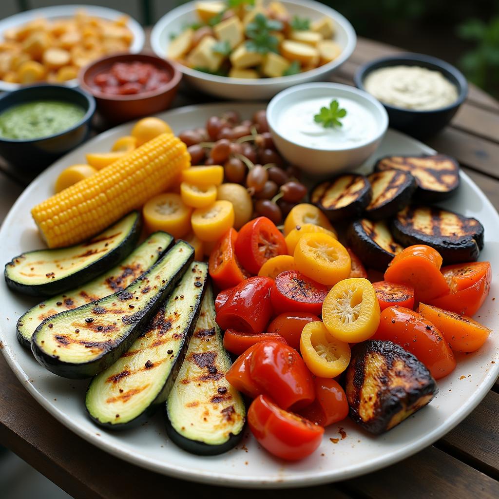 Die besten Beilagen beim Grillen: Klassiker und neue Ideen 5 Gegrilltes Gemüse mit Dips