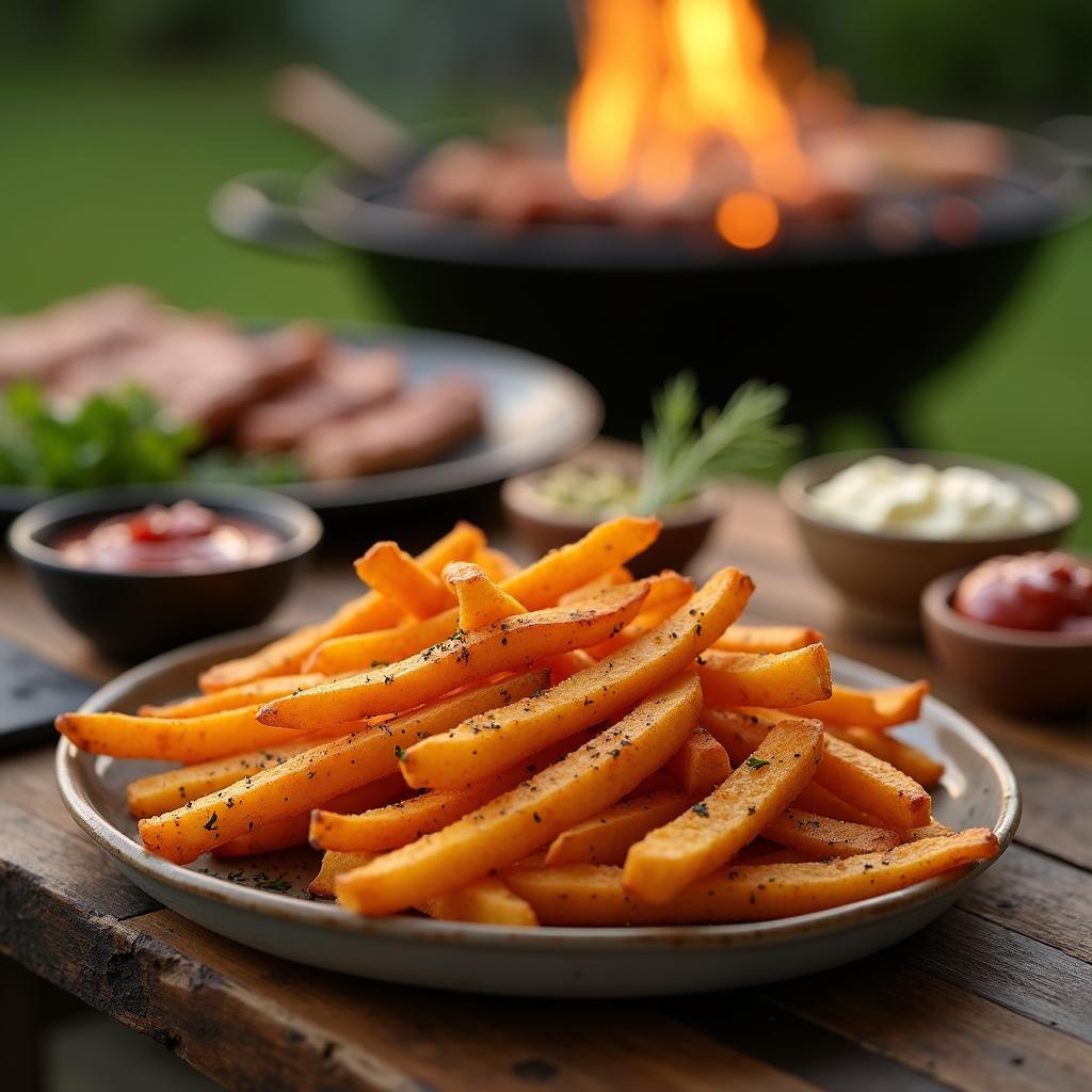 Süßkartoffel Pommes: Beilagen zum Grillen