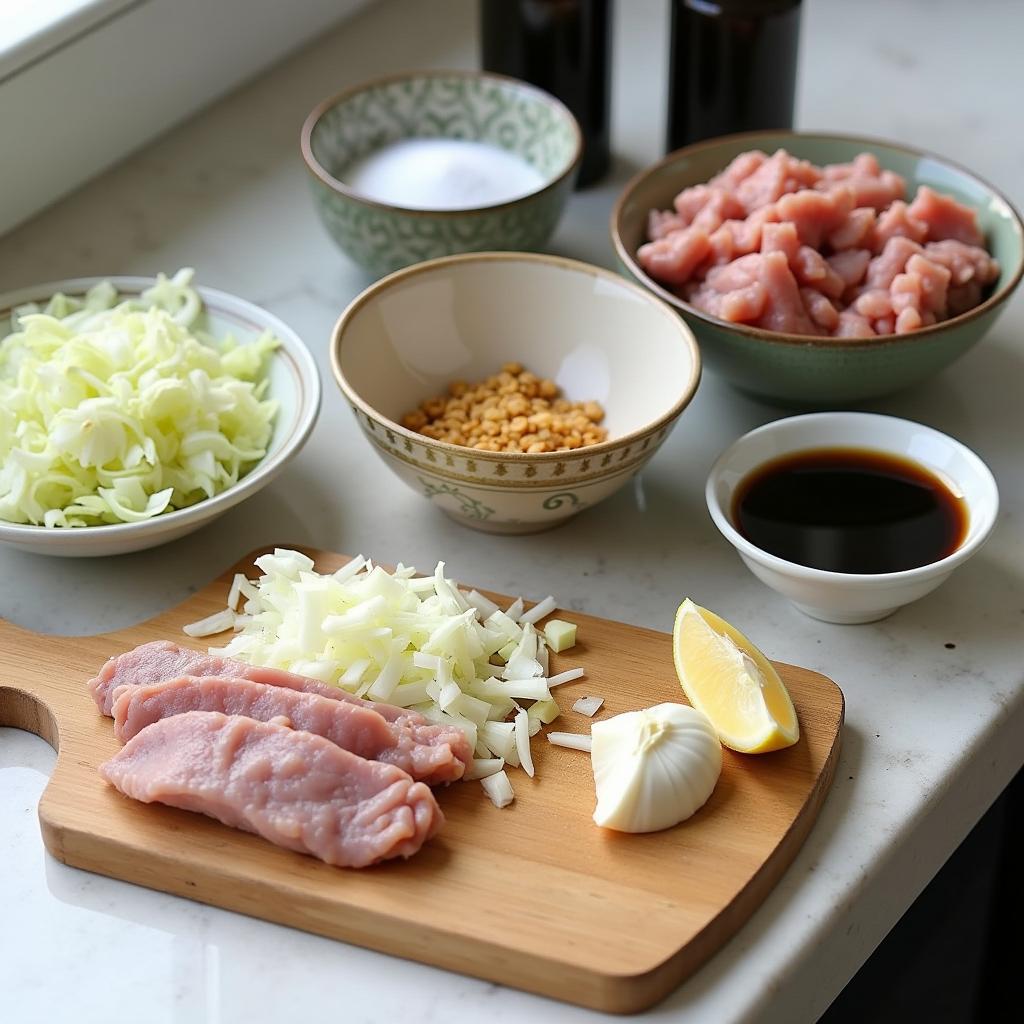 Zutaten für das Gyoza Rezept​​