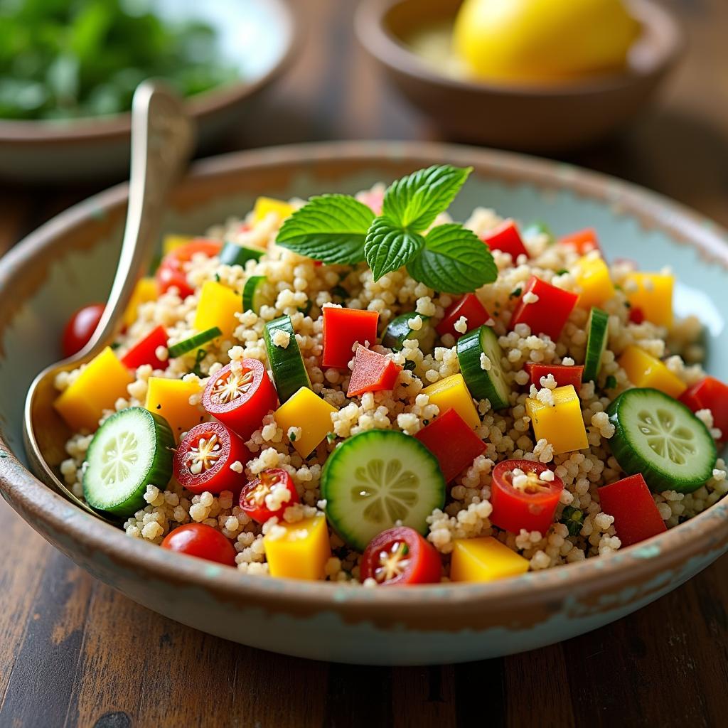 Gesunde Beilagen zum Grillen 2 Bunter Quinoa-Gemüsesalat