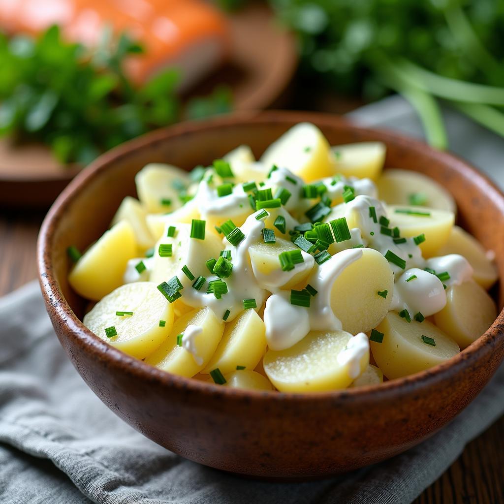 Die 10 Besten Beilagen zu Fisch 2 Kartoffelsalat mit Frischen Kräutern